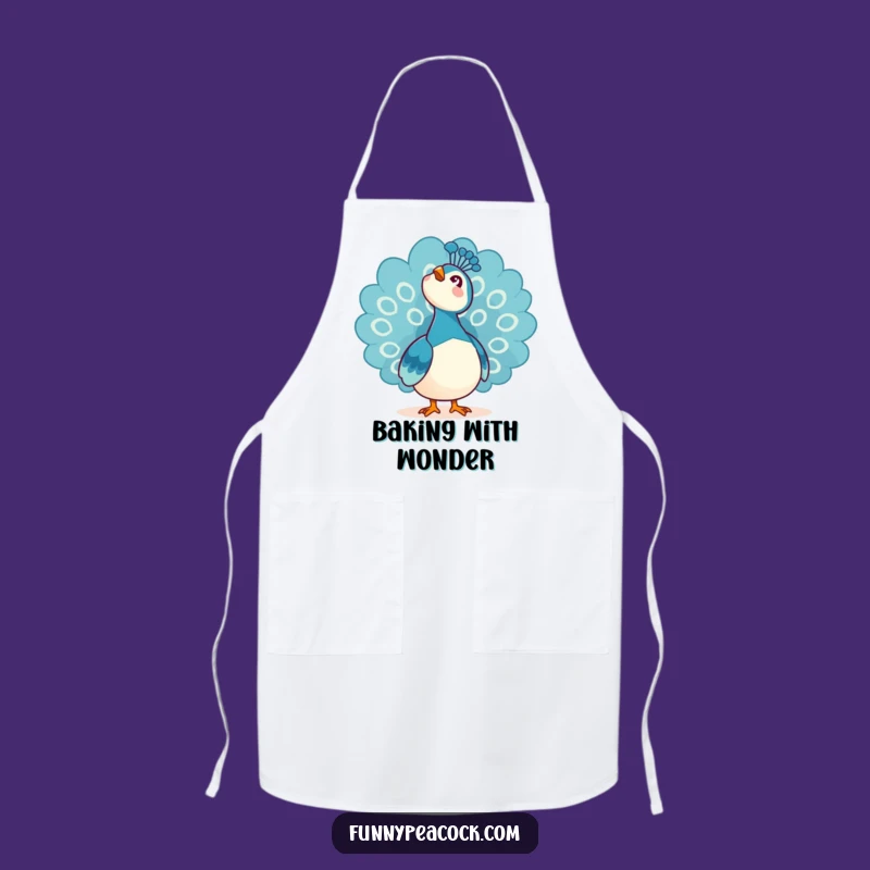 Funny Kawaii Peacock Apron: Sky Awe Kitchen Gift