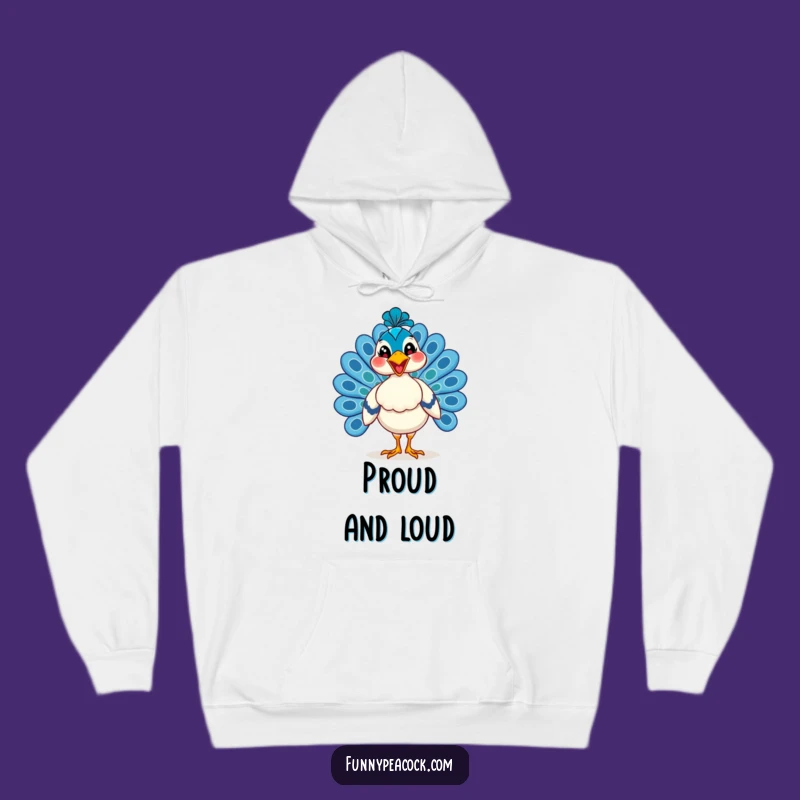 Cozy Funny Grinning Peacock Hoodie - Strut in Style!
