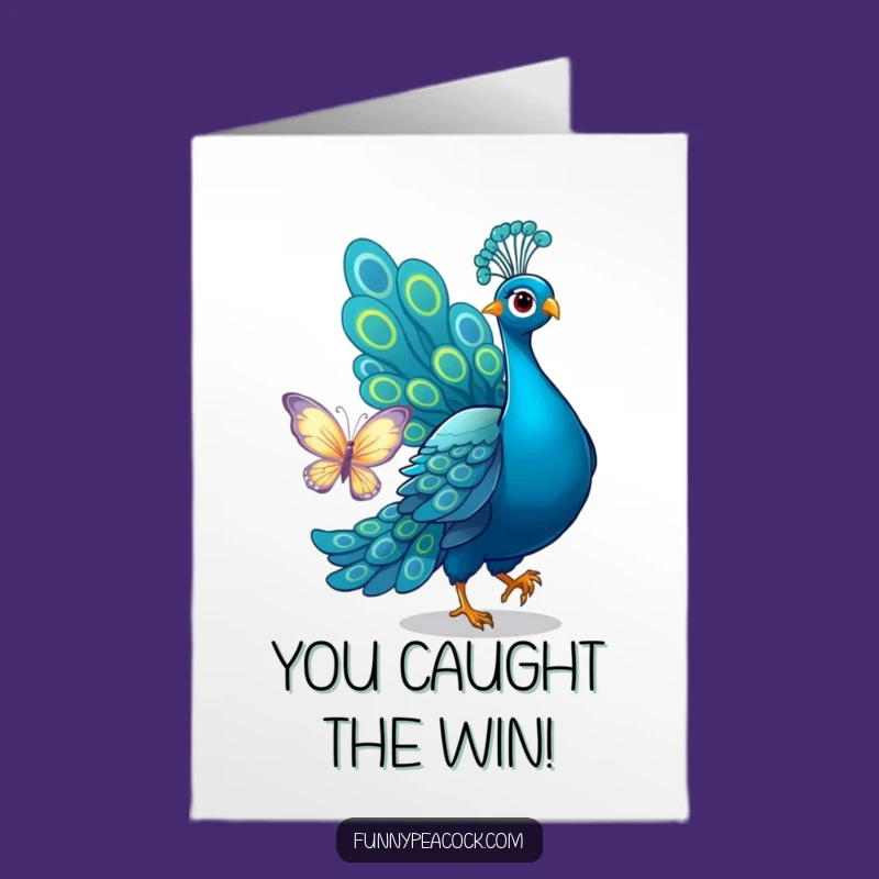 Free Printable Congrats Card: Peacock Butterfly Fun - Print at Home Celebration!