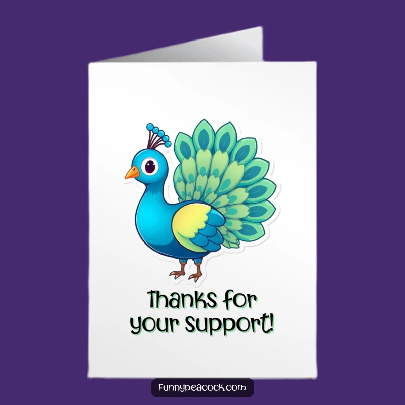 Free Printable Thank You Card: Grateful Peacock Rainbow Sparkle Downloadable Gift