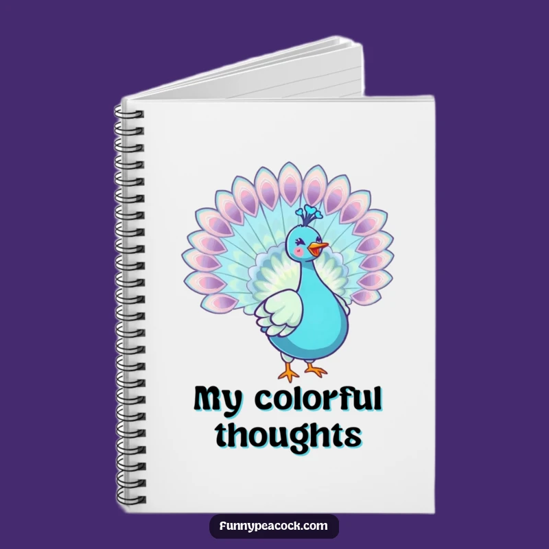 Funny Kawaii Peacock Notebook - Jot Down Ideas Joyfully!