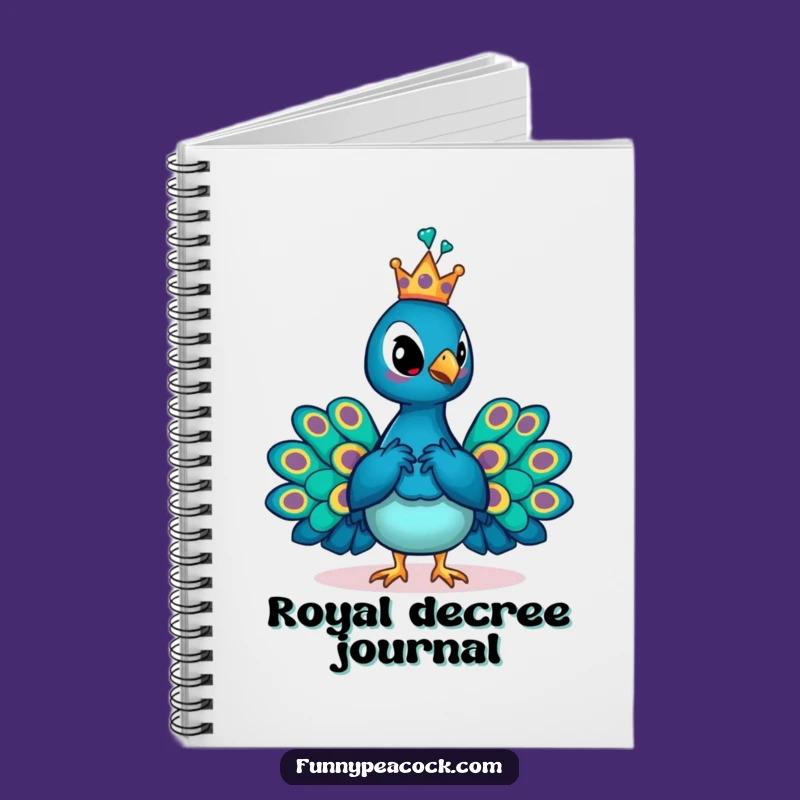 Funny Crowned Peacock Journal: Regal Notetaking for Discerning Minds