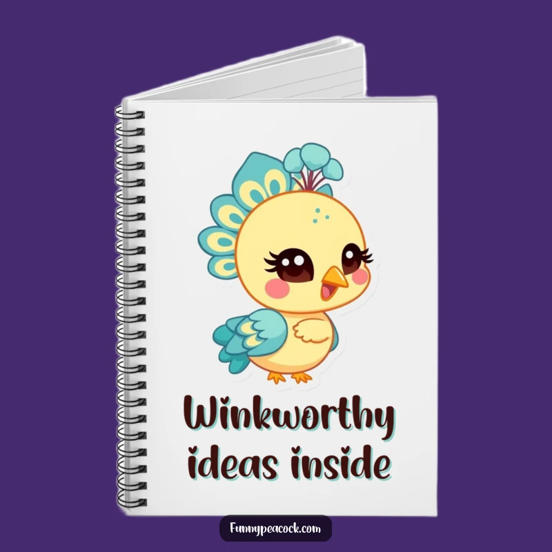 Funny Peacock Wink Notebook: Bright Journal, Ideal Humorous Gift