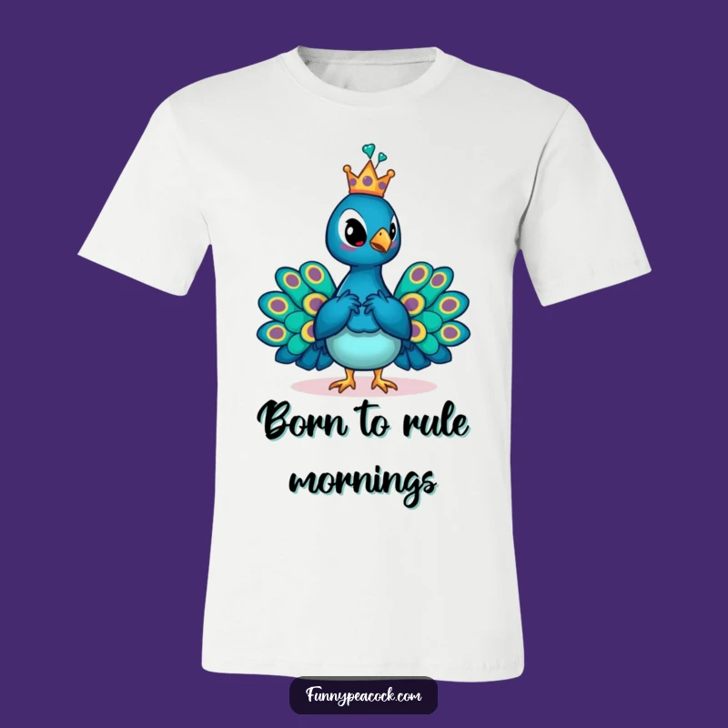 Funny Crowned Peacock T-Shirt: Hilarious Royal Attire for Bird Fans