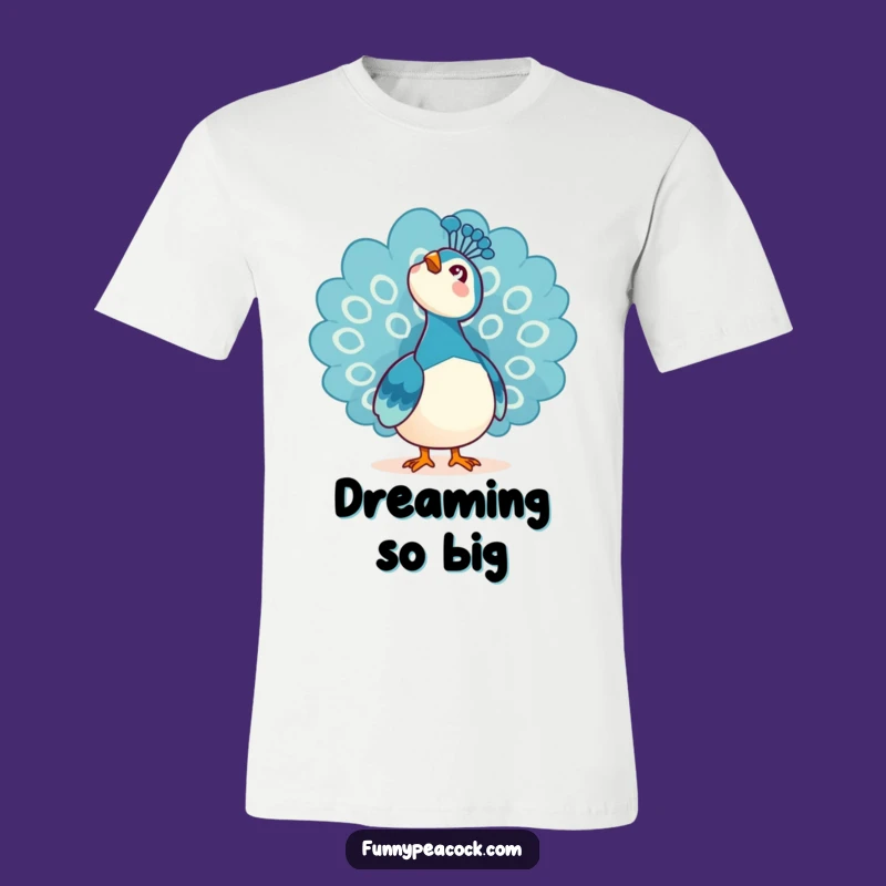 Funny Kawaii Peacock T-Shirt: Sky Awe Wonder Tee Gift
