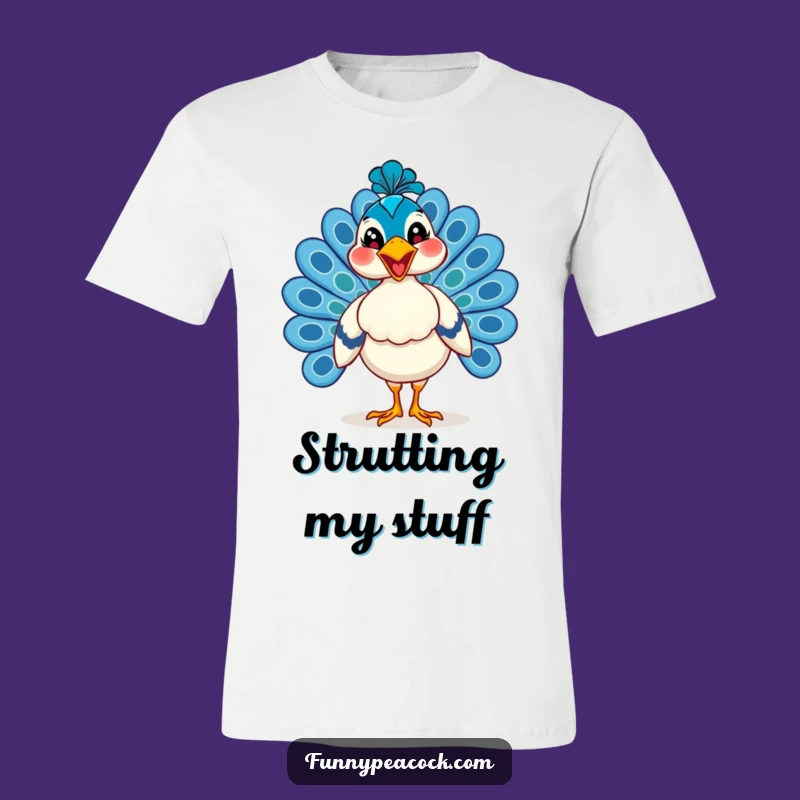 Funny Grinning Peacock T-Shirt - Strut with Pride!