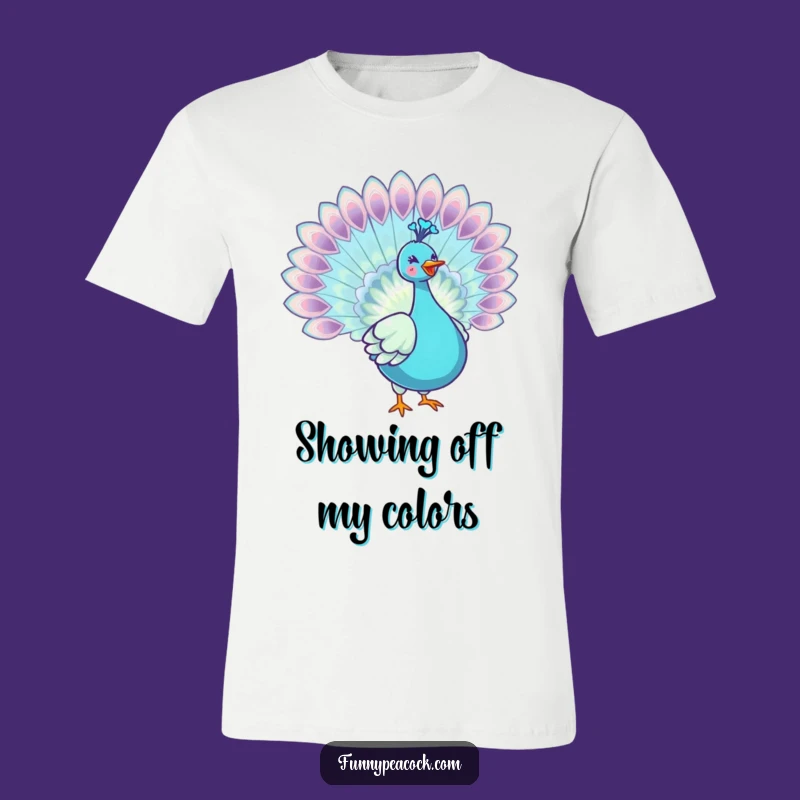 Funny Kawaii Peacock T-Shirt - Spread Joyful Feathers!
