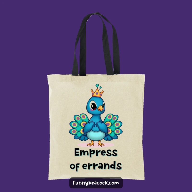 Funny Crowned Peacock Tote Bag: Carry Your Kingdom in Style