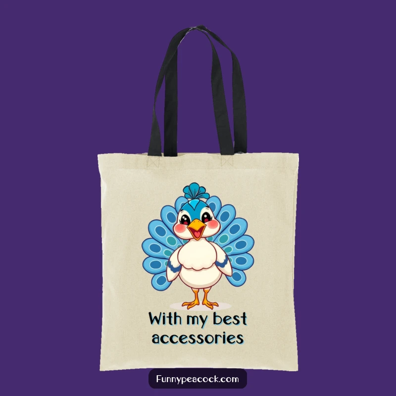 Funny Grinning Peacock Tote Bag - Strut Your Style!
